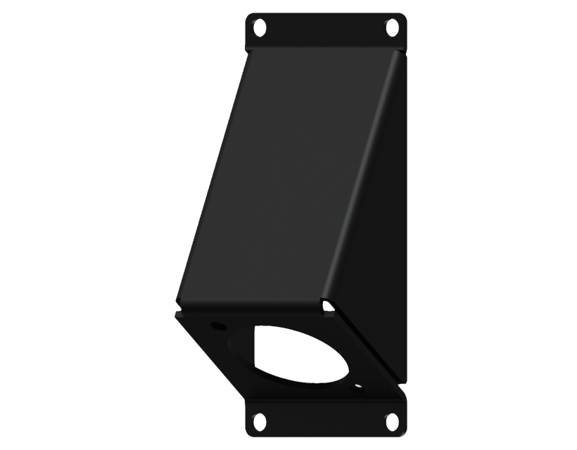 Caymon Casy 1 Space Angled Cover Plate With D-Size Hole - Black