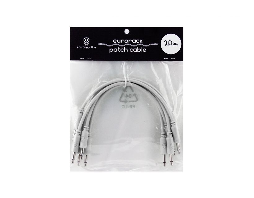 Erica Synths eurorack patch cables 20cm (5 pcs) white