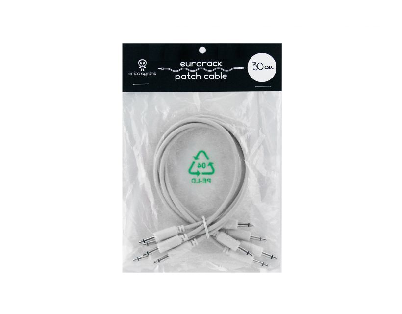 Erica Synths Eurorack patch cables 30cm (5 pcs) white