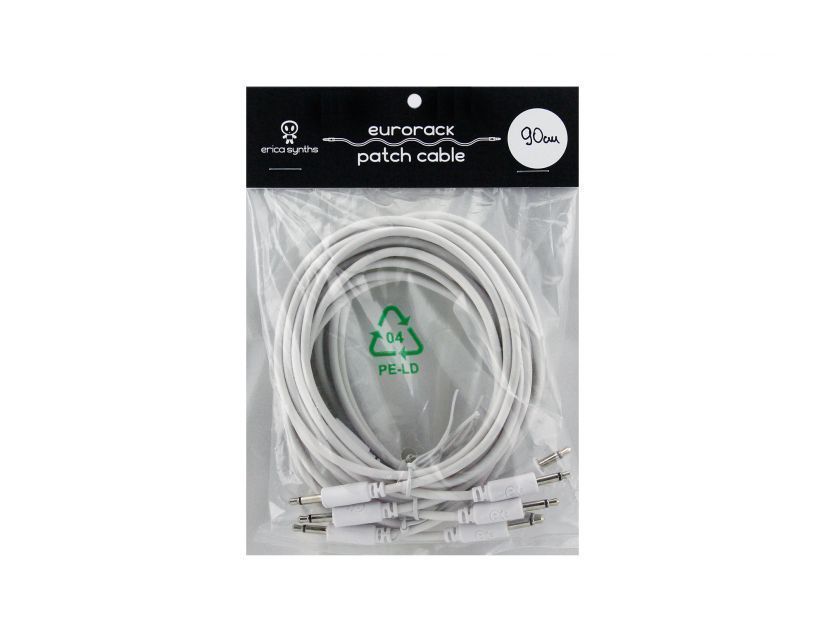 Erica Synths Eurorack patch cables 90cm (5 pcs) white