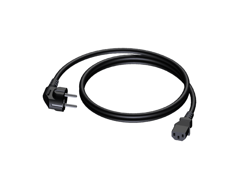 Procab Power cable - schuko male - euro power female - PVC lead - 3 x 1.5 mm² 1,5 meter