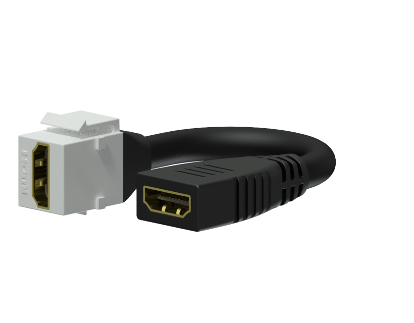 Procab Keystone adapter - HDMI A female - HDMI A female - pigtail White