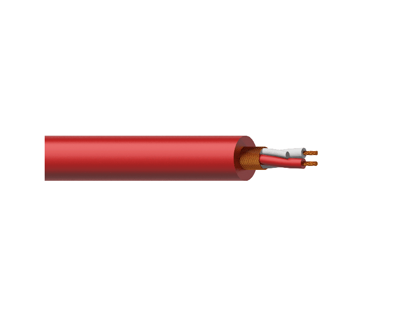 Procab Balanced microphone cable - flex 2 x 0.23 mm²- 24 AWG 100 meter, red