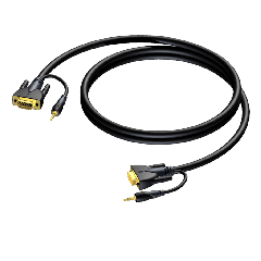 Procab SVGA male & 3.5 mm Jack male stereo - SVGA male & 3.5 mm Jack male stereo 30 meter