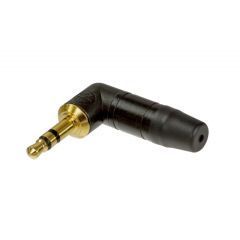 Neutrik 3 pole 3.5 mm audio plug black housing, gold contacts
