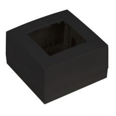 Procab Surface mount box single 45 x 45 mm Black version
